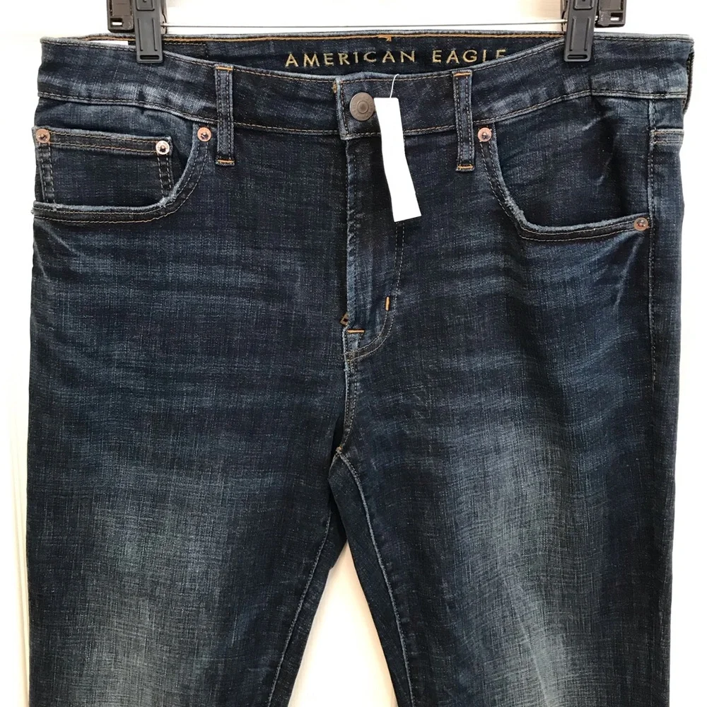 NWT Two Pair American Eagle Slim Straight Jeans 34x32